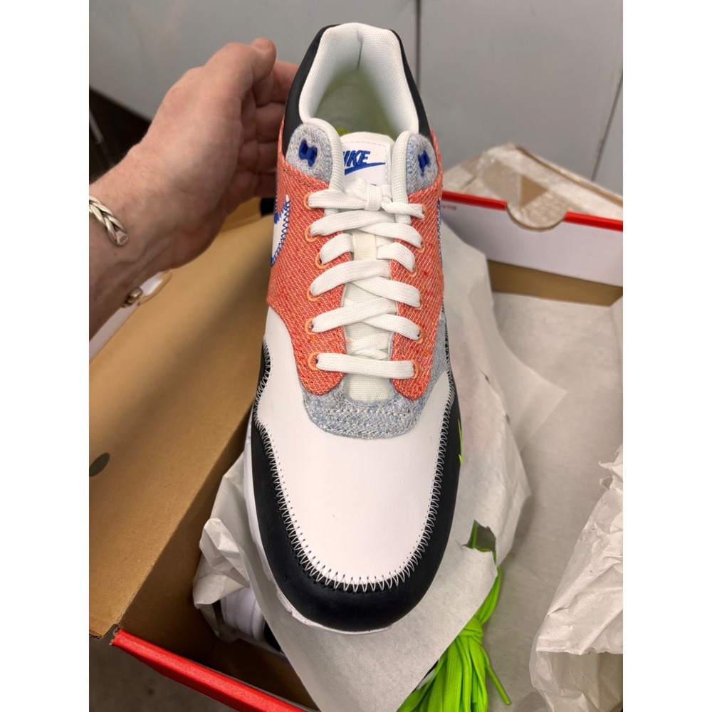 Nike Air Max 1 Recycled White Black CT1643-100 Men's Size